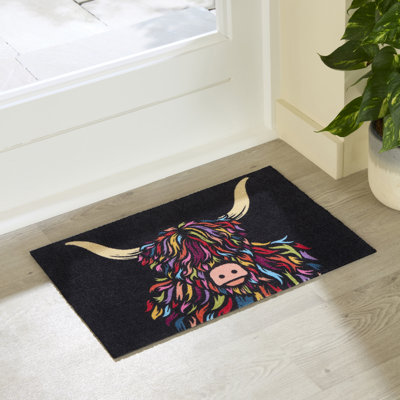 Highland Cow Non-Slip Door Mat