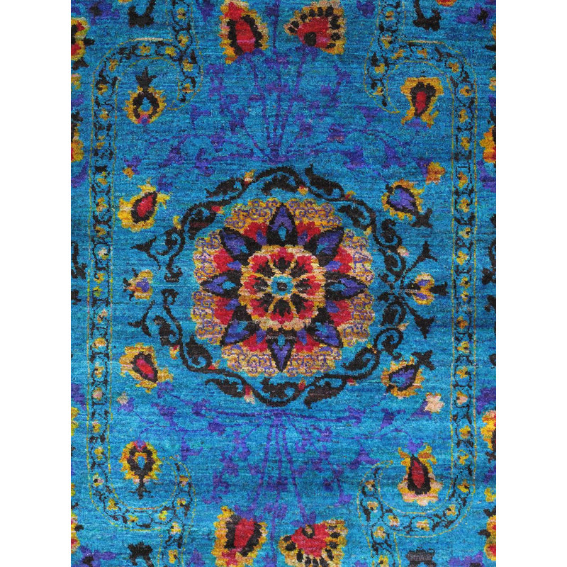 Wisnia Oriental Area Rug in Blue