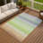 Machine Washable Indoor/Outdoor Jouett ACN2313 Stripes Rug-543554270