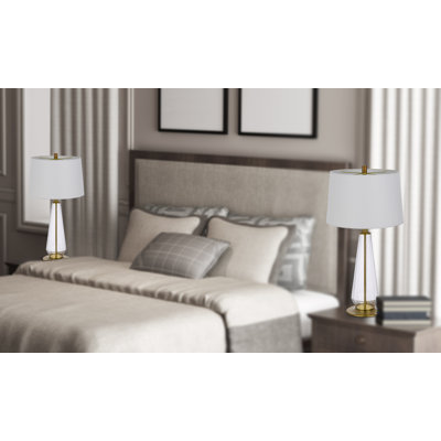 Lampe de table en verre