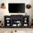 Media Console Table With Large Storage Cabinet