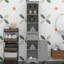 Armoire de salle de bain haute, armoire de rangement autoportante avec tiroir, tablettes réglables, compartiment ouvert, pour petits espaces-284466310