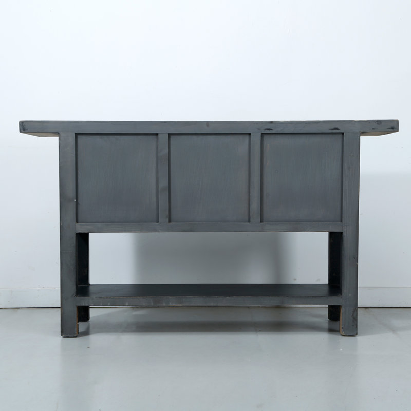 Amalfi 63'' W Solid Wood Console Table, Antique Black