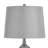 Steel Table Lamp - Silver Glass - Grey Shade