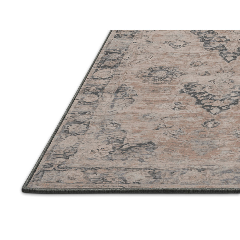 Tapis gris soyeux et moelleux, Rectangle 7 pi x 10 pi