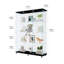 Armoire d'appoint à 3 portes en verre avec tablettes