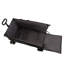 Chariot utilitaire pliable en acier avec hayon allongé et lit très long en noir et gris