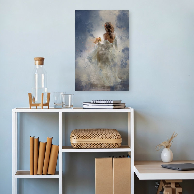 ...Rappelle-moi encore une fois qui je suis...' Affiche murale abstraite contemporaine de paysage naturel, 18" H x 12" W