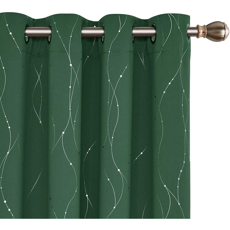 Cohmer Room Darkening Curtain Pair, 52" W x 54" L, Dark Forest