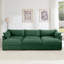 Canapé 3 places avec 3 repose-pieds, siège large et profond pour cinéma maison, canapé modulaire avec tiroirs de rangement, vert chenille