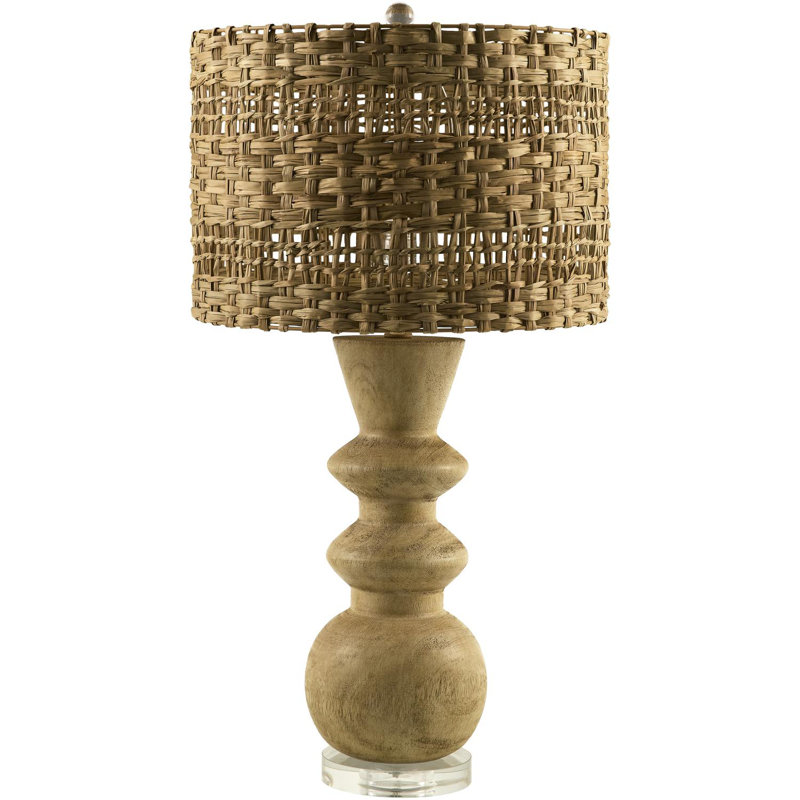 Lampe de table Ayrion, Transparent / gris clair, H 30,5 po x l 16 po x P 16 po