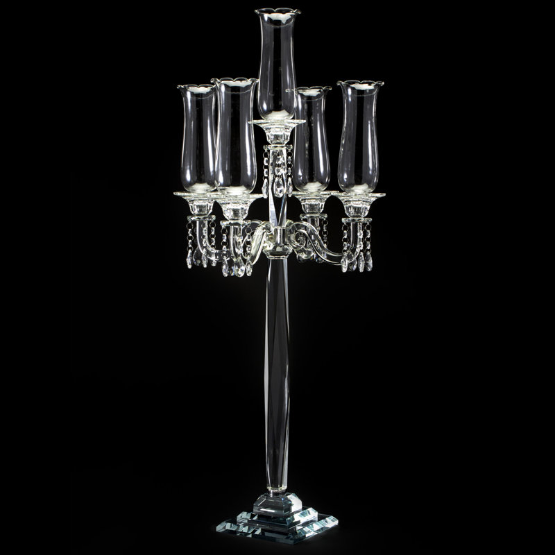 40'' H Crystal Floor Candelabra