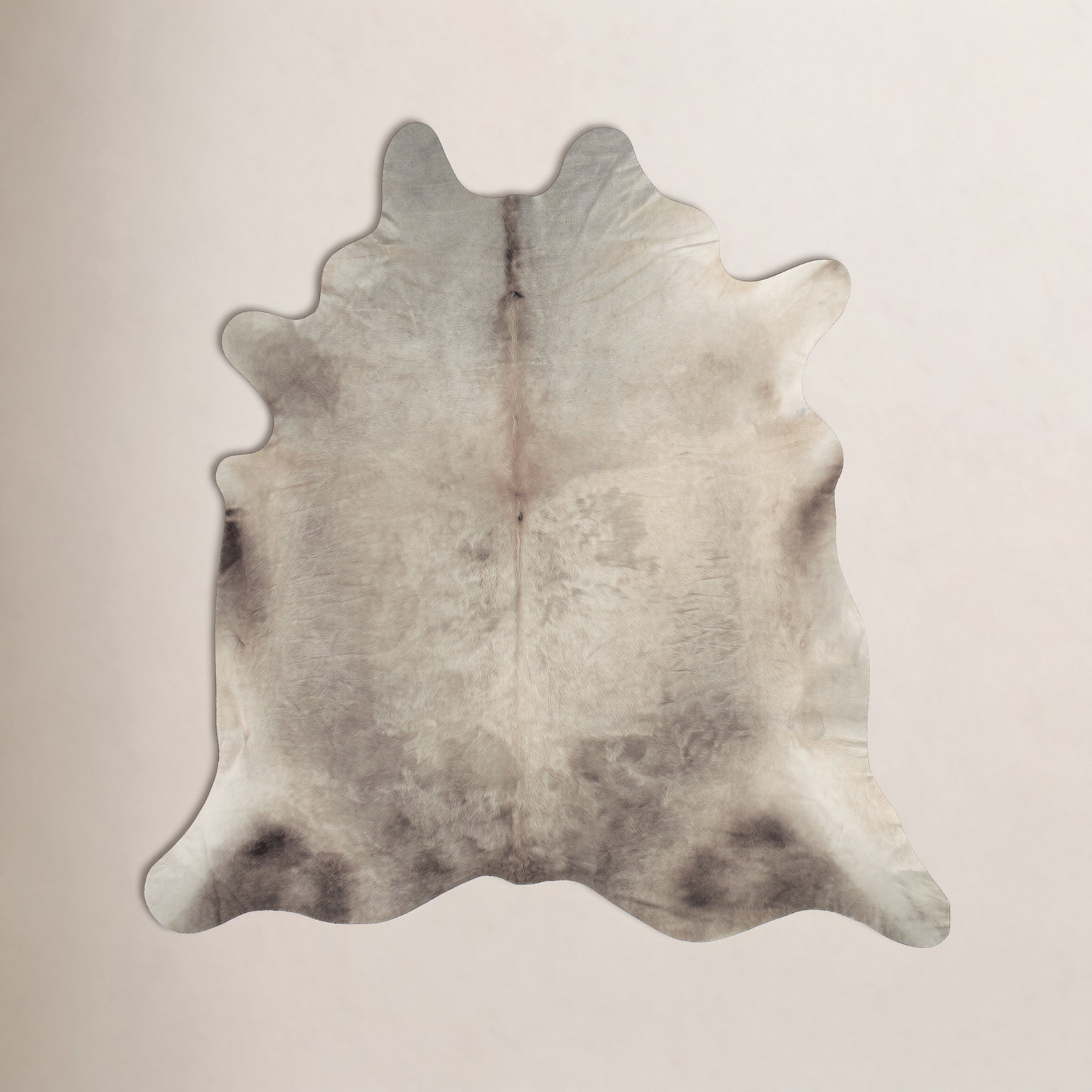 Charlize Pearlish Beige Handmade Cowhide Rug, 6' x 8'