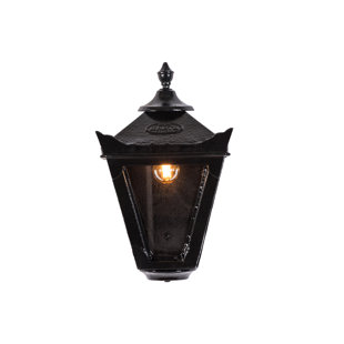 Cherron Black 15cm H Outdoor Flush Mount