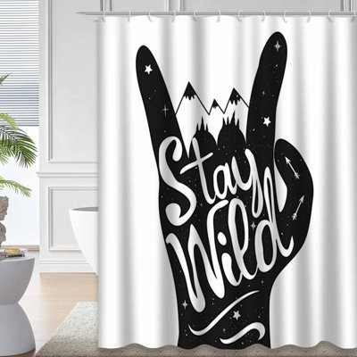 Rideau de douche inspirant avec 12 crochets