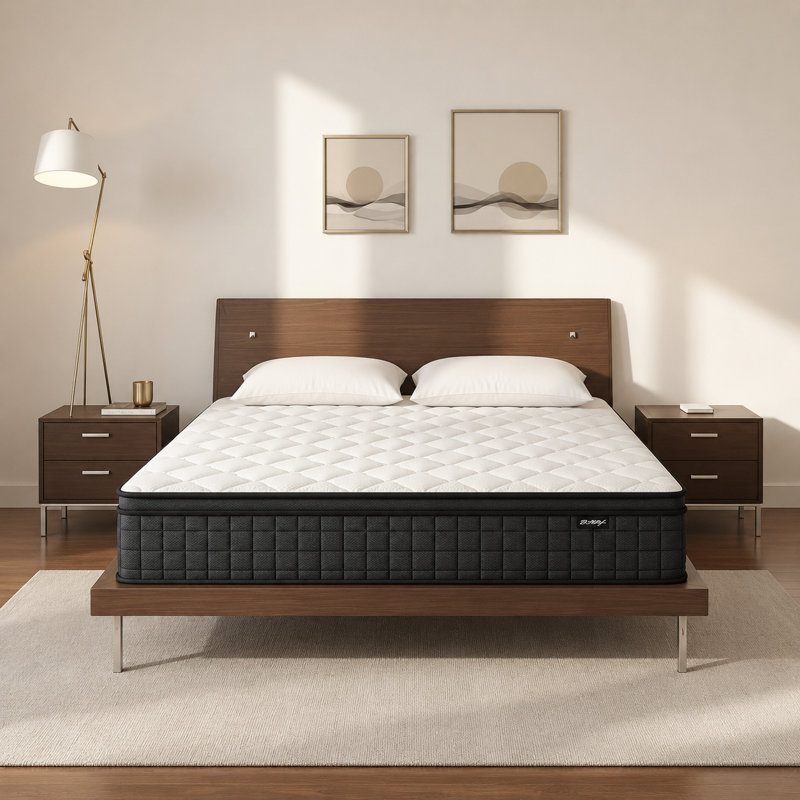 12'' Medium Firm Hybrid Mattress – Pocket Springs, Motion Isolation & CertiPUR-US, Twin, 12"