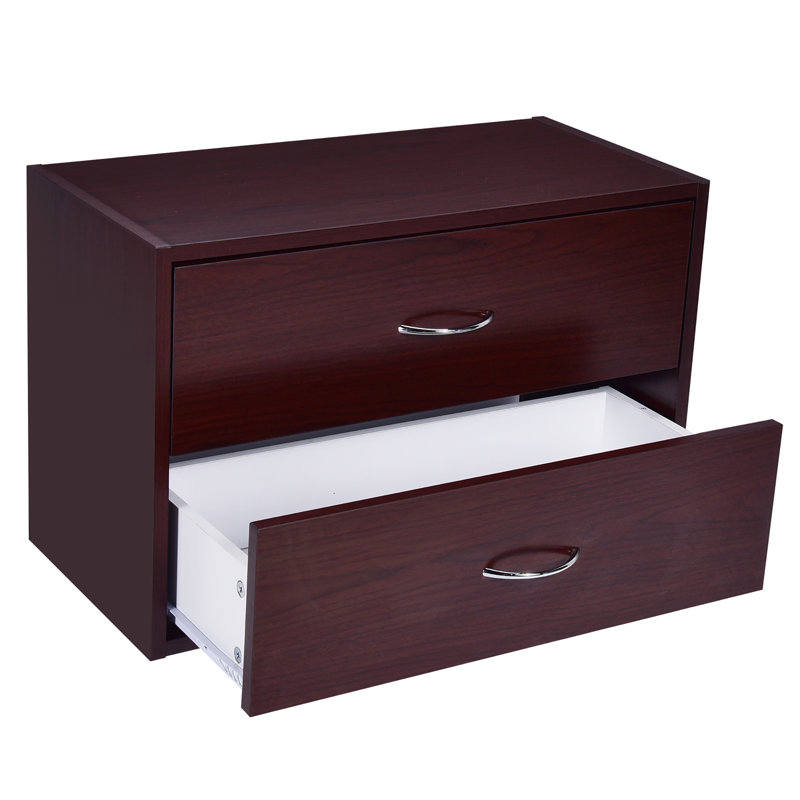 Table de chevet avec 2 tiroirs Ebern Designs