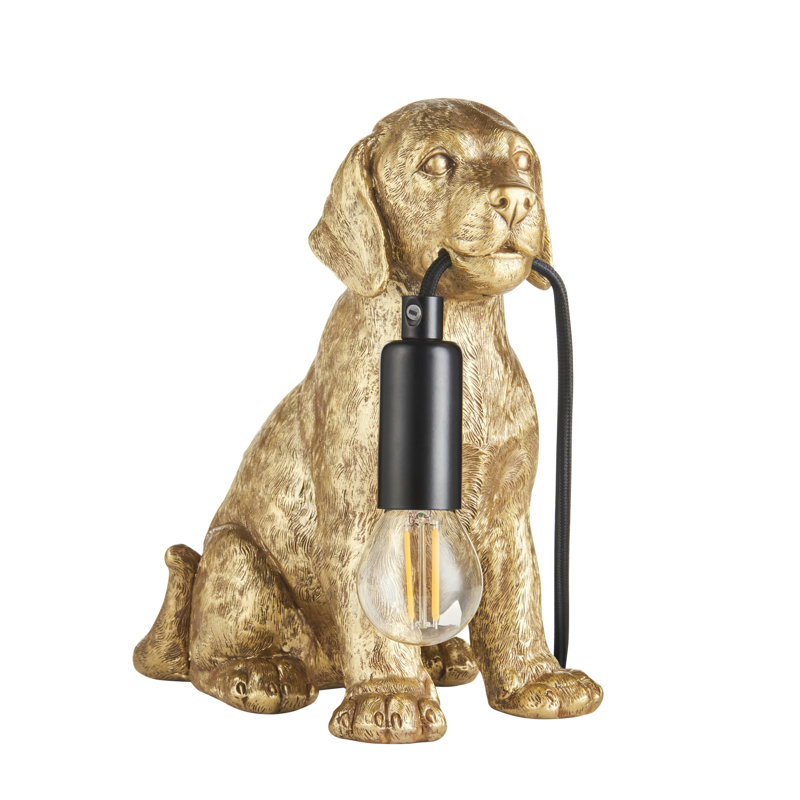 Isaacs Resin Novelty Lamp, Gold