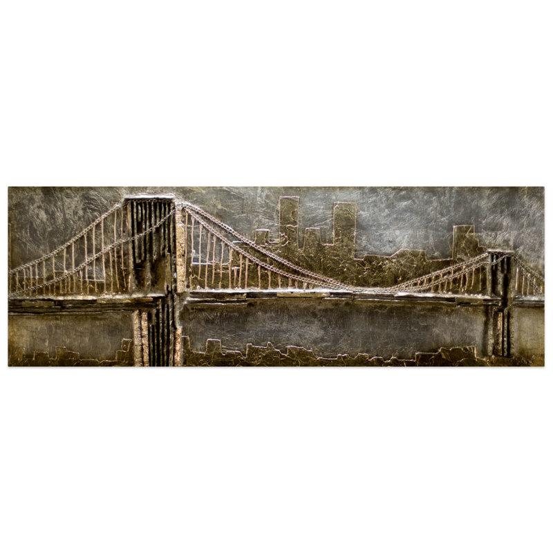 Le Pont D'or wood print