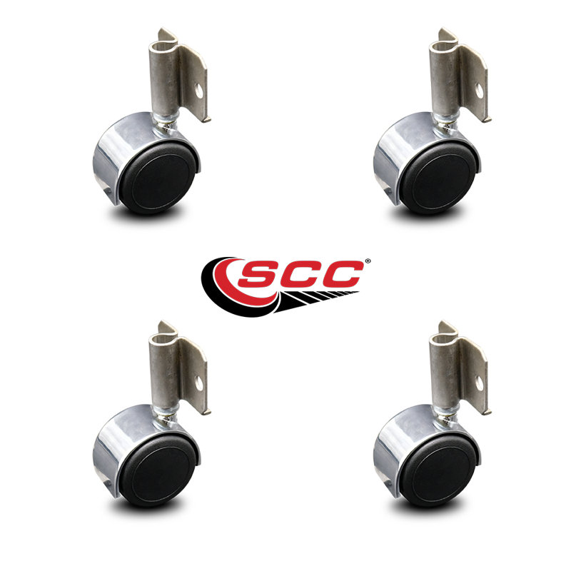 Urethane Caster, Bright Chrome