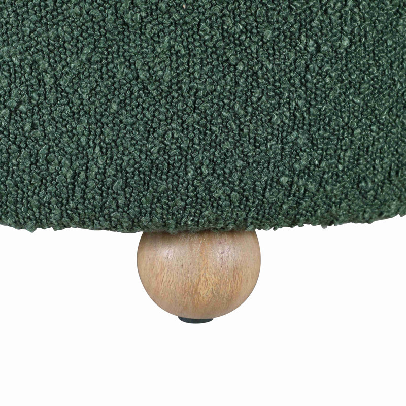 Mobilier de salon moderne et pivotant avec repose-pieds Boucle, Vert