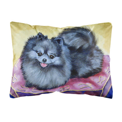 Pomeranian Outdoor Reversible Throw Pillow