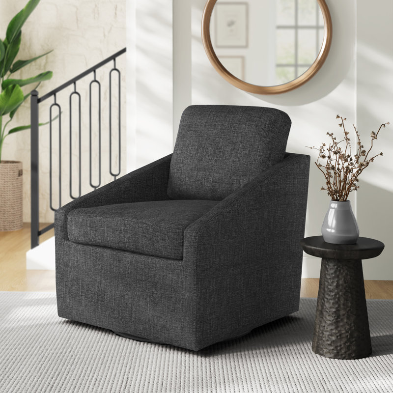 Narducci Swivel Accent Chair, Black