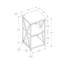Modern Accent Table With White Finish And Storage, For Bedroom Living Room Decor Laminate Top 2 Shelves