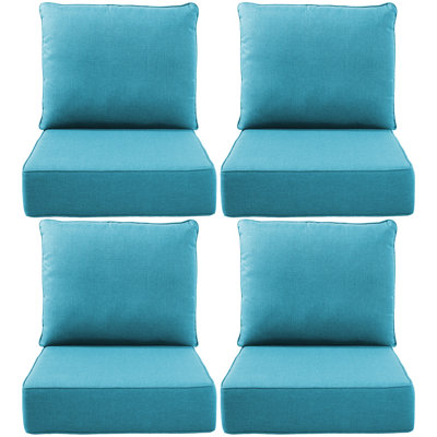 Ensemble de coussins et oreillers épais Allo 61 x 61 x 15 cm - Siège profond, intérieur/extérieur, résistant à l'eau et à la décoloration