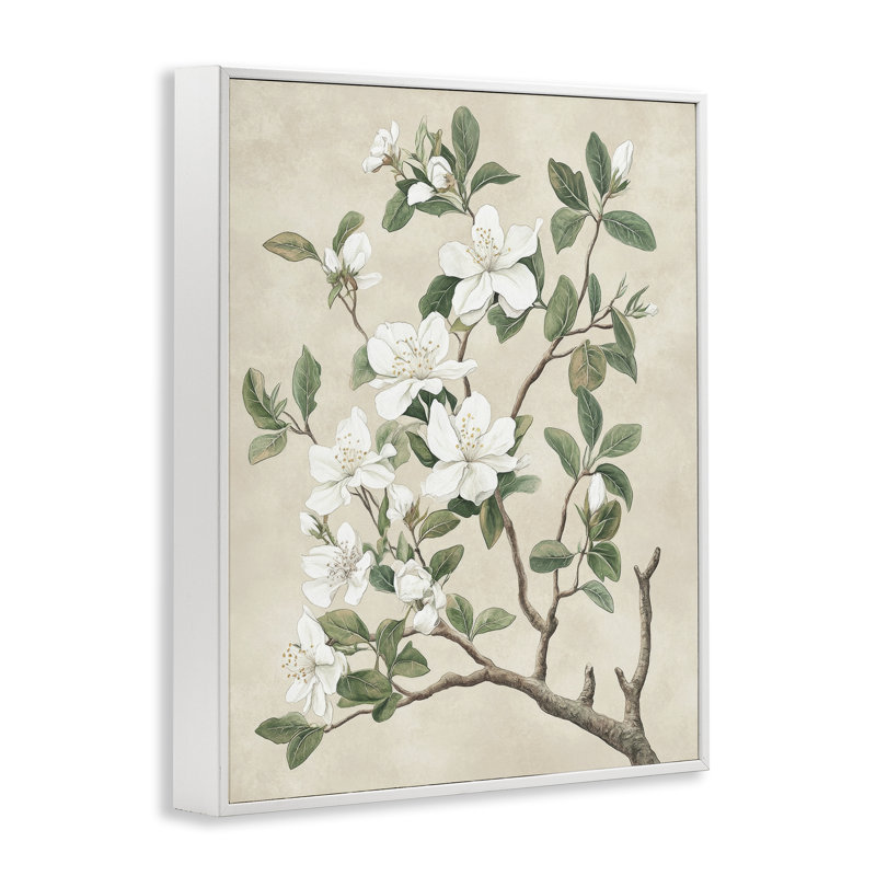 Giclée vintage sur un arbre fleuri, design par Petal Prints Design, H 14 po x l 11 po