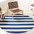 Brookvale Striped Handmade Flatweave Cotton Navy/Ivory Area Rug-191182585