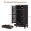 Armoire de rangement de 55 po de hauteur avec tiroir et 2 portes décoratives en bois sculpté avec pieds en bois massif-363872615