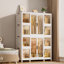 Organisateur de rangement de garde-robe portatif pour vêtements, commode, 12 portes magnétiques, blanc