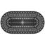 Ensemble de salle à manger 9 pièces en aluminium moulé avec cadre noir, motifs rectangulaires, revêtement, design ergonomique, patins antidérapants pour meubles d'extérieur, motif pétale et