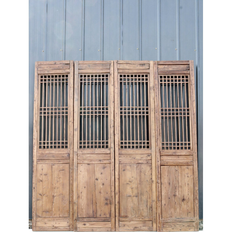 Portes moustiquaires pliantes en pin brut