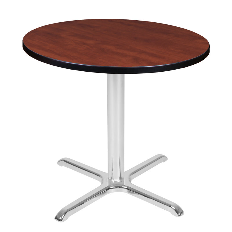 Regency Cain Small Round X-Base Breakroom Table Top, Legs, Gray, 29" H x 30" L x 30" D, Cherry