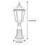 Luminaire d'extérieur à fixation sur pilier 1 lumière Lycius