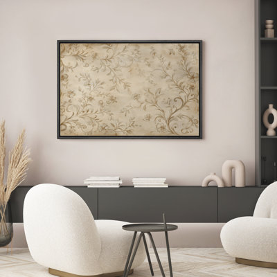 Motif de vigne florale rétro sépia