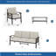 Ensemble complet de patio toutes saisons 7 places avec coussins moelleux