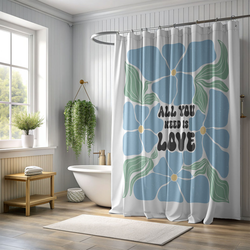 Puteaux Floral Shower Curtain, H 74 po x l 71 po
