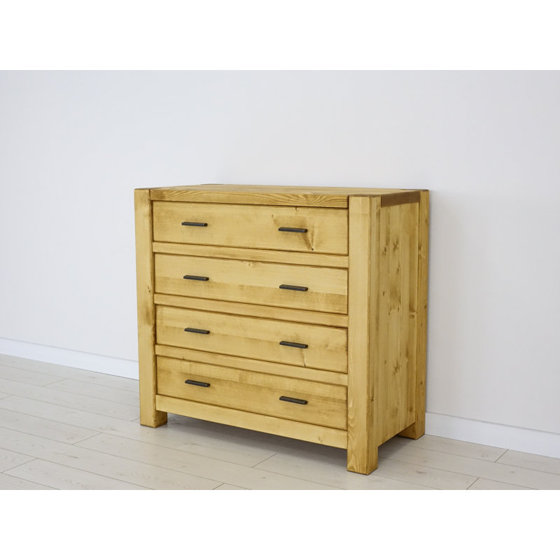 Mccraw Solid Wood 100cm W 4 - Drawer Chest of Drawers