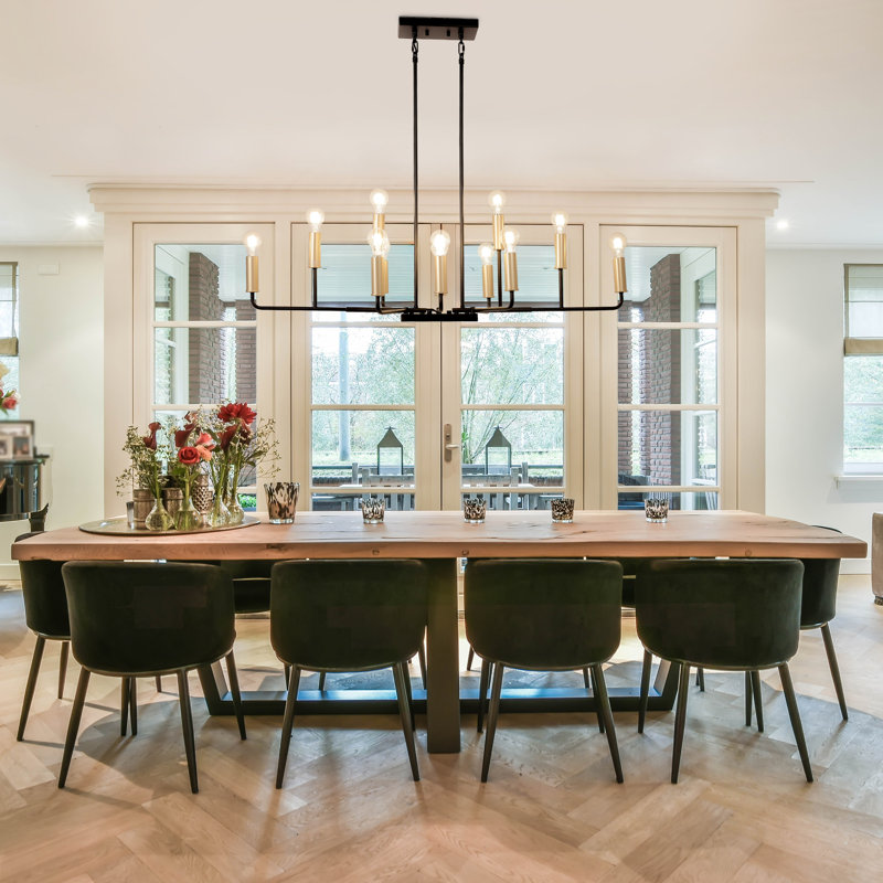 12-Light Modern Linear Pendant For Kitchen Island