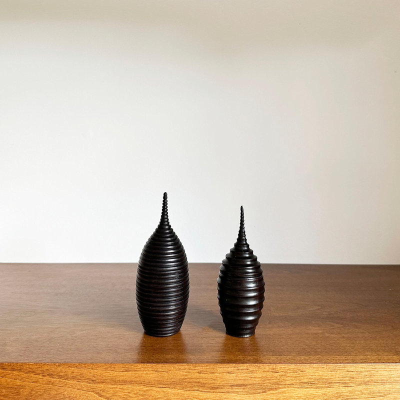 Ebony Wood Collection Wood Jar