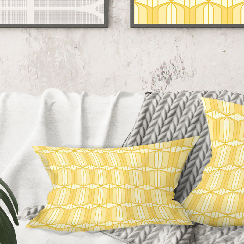 Coussin décoratif rétro Mid-Century