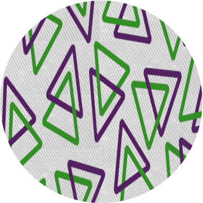 Tapis gris motif/mauve/vert