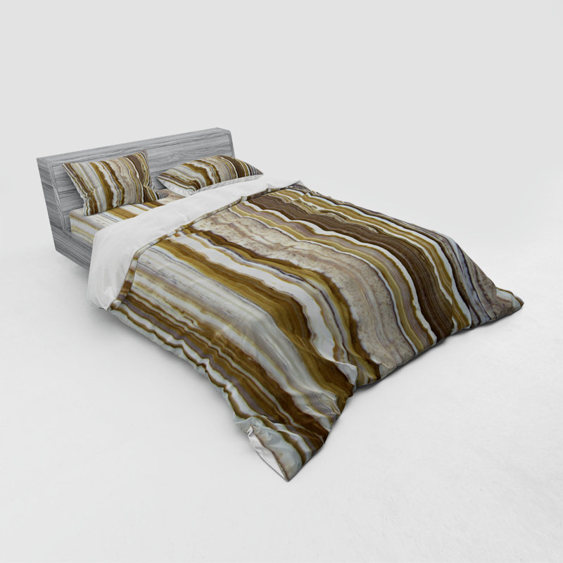 Rustic Polyester Abstract Duvet Cover, Queen Duvet Cover + 3 Additional Pieces
