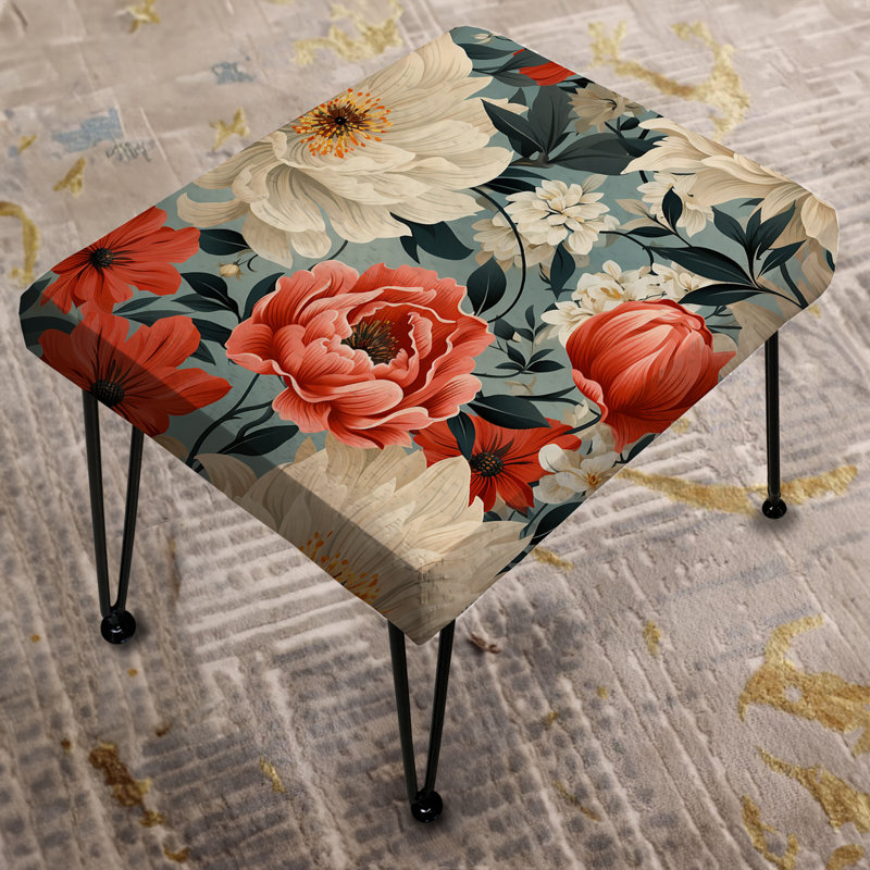 Motif floral beige français à motif floral français