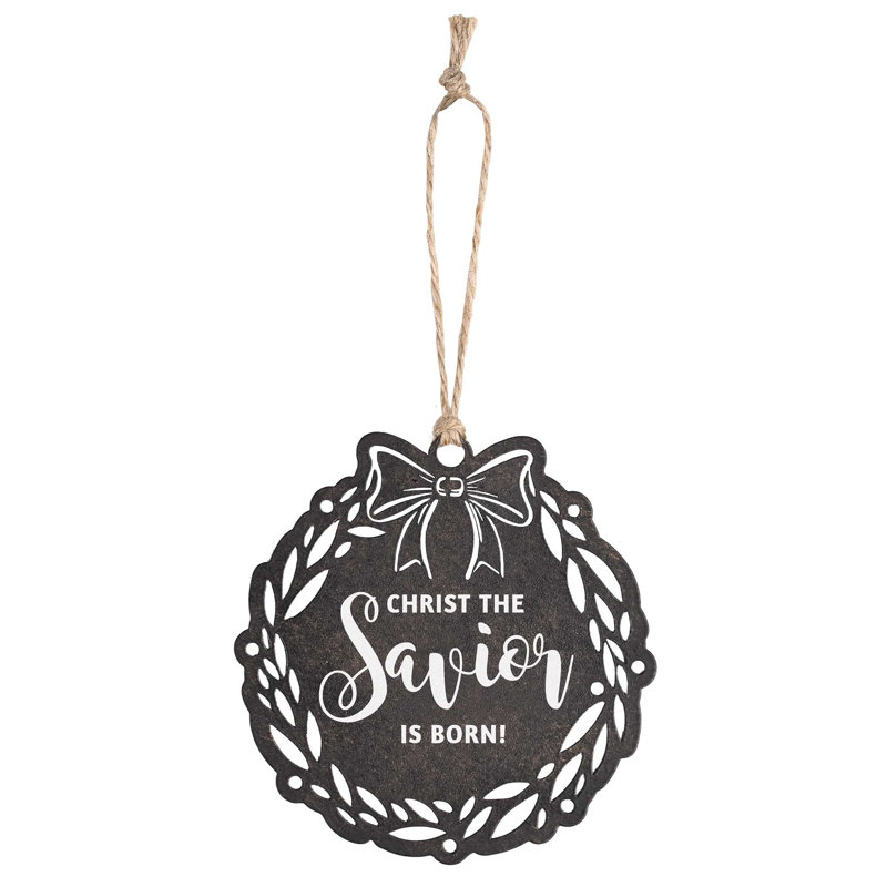Ornement couronne en métal Christ Savior Bow
