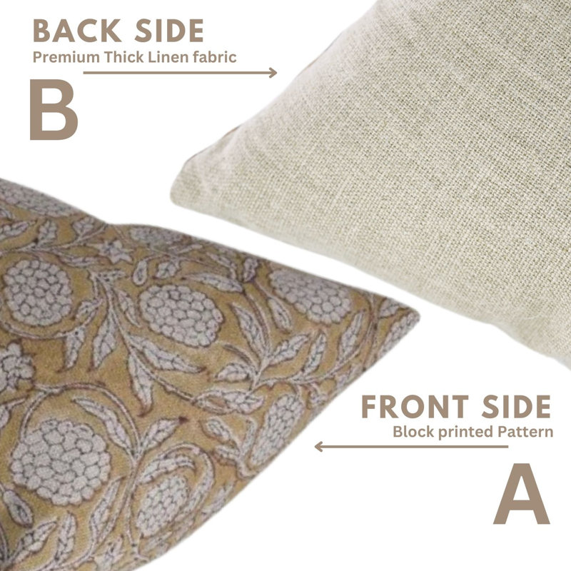 Linen Pillow Cover, 26" x 26", Yellow