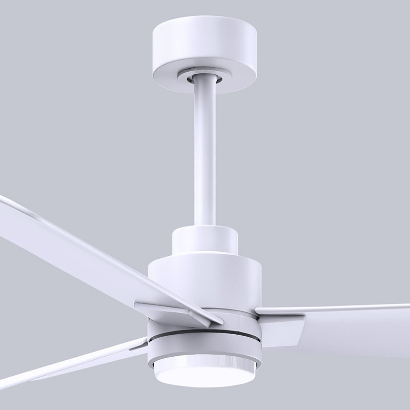 Alessandra - Three Blade Transitional Ceiling Fan -LED, Matte White, Matte White, 42"